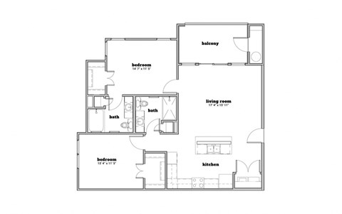 a black and white floor plan of a residence